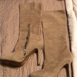 Cream Suede Sam Edelman Boots